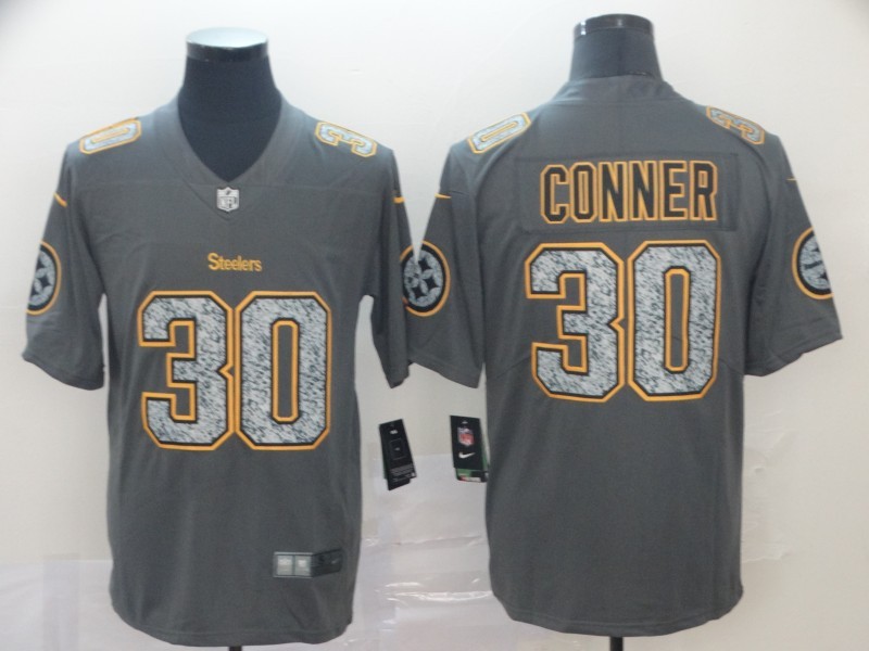 Men's Pittsburgh Steelers James Conner #30 Gray Jersey